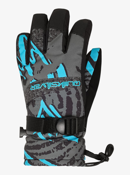 quiksilver, Mission - Gants techniques pour la neige pour Garçon, RAVEMIX TRUE BLACK (kvj4) Mission - Technical Snow Gloves for Boys  EQBHN03039