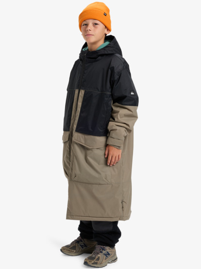 quiksilver, Full Rig Poncho - Poncho de surf à capuche pour Garçon 8-16 ans, FALLEN ROCK (tzc0) Full Rig - Hooded Poncho Jacket for Boys 8-16  EQBJK03336
