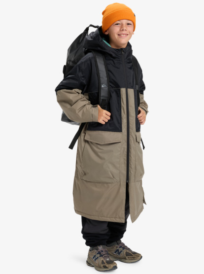 quiksilver, Full Rig Poncho - Poncho de surf à capuche pour Garçon 8-16 ans, FALLEN ROCK (tzc0) Full Rig - Hooded Poncho Jacket for Boys 8-16  EQBJK03336