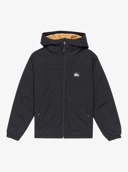 quiksilver, Overcast 3K Warm - Veste imperméable à capuche pour Garçon 8-16 ans, BLACK (kvj0) Overcast 3K Warm - Waterproof Hooded Jacket for Boys 8-16  EQBJK03337