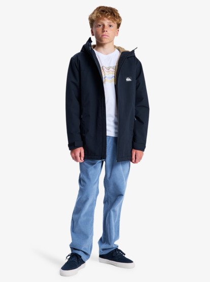 quiksilver, Overcast 3K Parka - Waterproof Hooded Jacket for Boys 8-16, BLACK (kvj0) Overcast 3K Parka - Waterproof Hooded Jacket for Boys 8-16  EQBJK03341