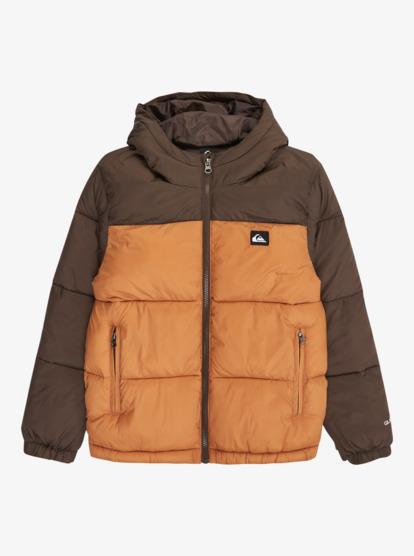 quiksilver, Cold Days - Hooded Puffer Jacket for Boys 8-16, CHOCOLATE BROWN (csd0) Cold Days - Hooded Puffer Jacket for Boys 8-16  EQBJK03343