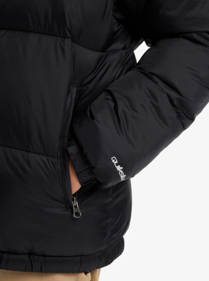 quiksilver, Cold Days - Doudoune à capuche pour Garçon 8-16 ans, BLACK (kvj0) Cold Days - Hooded Puffer Jacket for Boys 8-16  EQBJK03343
