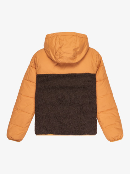 quiksilver, Scaly Reversible - Veste isolante à capuche pour Garçon 8-16 ans, ALMOND (cmd0) Scaly Reversible - Hooded Insulator Jacket for Boys 8-16  EQBJK03347
