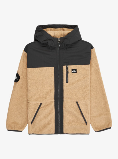 quiksilver, Back To S School - Top met capuchon en rits voor Jongens 8-16, CORNSTALK (ckk0) Back To S School - Full Zip Hooded for Boys 8-16  EQBPF03014