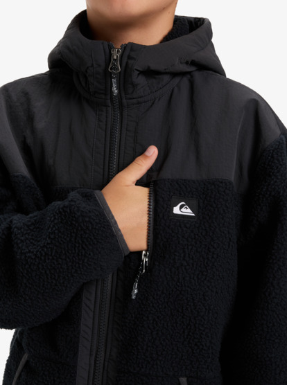 quiksilver, Back To S School - Top met capuchon en rits voor Jongens 8-16, BLACK (kvj0) Back To S School - Full Zip Hooded for Boys 8-16  EQBPF03014