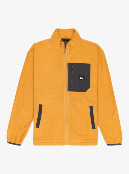 quiksilver, Ice Fields - Full Zip Fleece for Boys 8-16, ALMOND (cmd0) Ice Fields - Full Zip Fleece for Boys 8-16  EQBPF03016