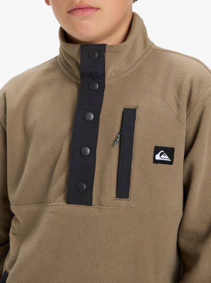 quiksilver, No Destination Hz - Half Snap Fleece for Boys 8-16, FALLEN ROCK (tzc0) No Destination Hz - Half Snap Fleece for Boys 8-16  EQBPF03018