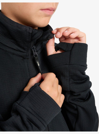 quiksilver, Steep Point - Full Zip Technical Fleece for Boys 8-16, BLACK (kvj0) Steep Point - Full Zip Technical Fleece for Boys 8-16  EQBPF03021