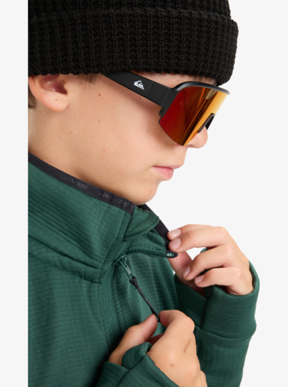 quiksilver, Steep Point - Full Zip Technical Fleece for Boys 8-16, TREKKING GREEN (tkr) Steep Point - Full Zip Technical Fleece for Boys 8-16  EQBPF03021
