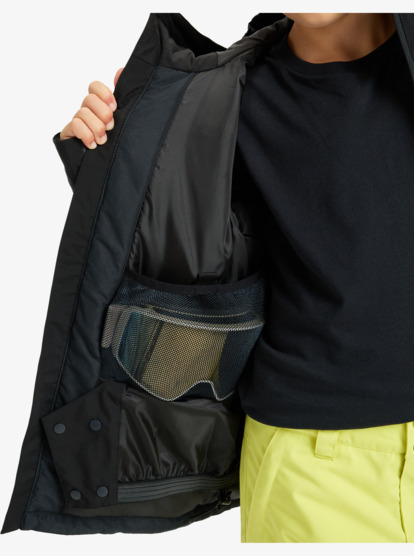 quiksilver, Side Hit Printed 10K - Funktionelle Snow-Jacke mit Kapuze für Jungs 4-16, CAMOSTROKES TRUE BLACK (kvj1) Side Hit Printed - Technical Snow Jacket for Boys 4-16  EQBTJ03220