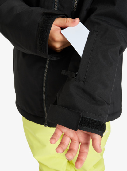 quiksilver, Side Hit Solid 10K - Funktionelle Snow-Jacke mit Kapuze für Jungs 4-16, TRUE BLACK (kvj0) Side Hit Solid - Technical Snow Jacket for Boys 4-16  EQBTJ03221