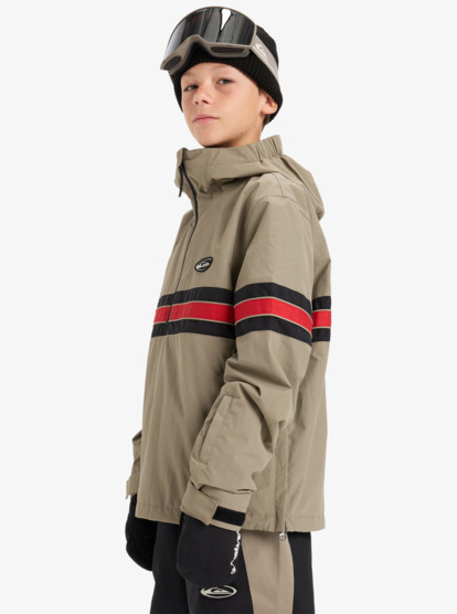 quiksilver, Steeze 10K - Funktionelle Snow-Jacke mit Kapuze für Jungen 8-16, FALLEN ROCK (tzc0) Steeze - Technical Snow Jacket for Boys 8-16  EQBTJ03228