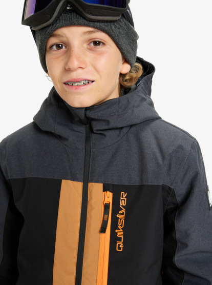 quiksilver, Dawson 10K - Funktionelle Snow-Jacke mit Kapuze für Jungen 8-16, TRUE BLACK (kvj0) Dawson - Technical Snow Jacket for Boys 8-16  EQBTJ03229
