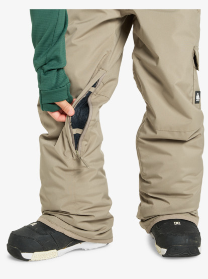 quiksilver, Porter - Technical Snow Pants for Boys 8-16, FALLEN ROCK (tzc0) Porter - Technical Snow Pants for Boys 8-16  EQBTP03058