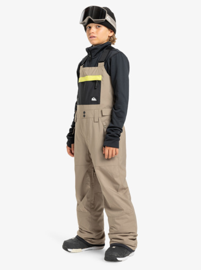 quiksilver, Mash Up - Peto técnico de snow para chicos 8-16, FALLEN ROCK (tzc0) Mash Up - Technical Snow Bib for Boys 8-16  EQBTP03060
