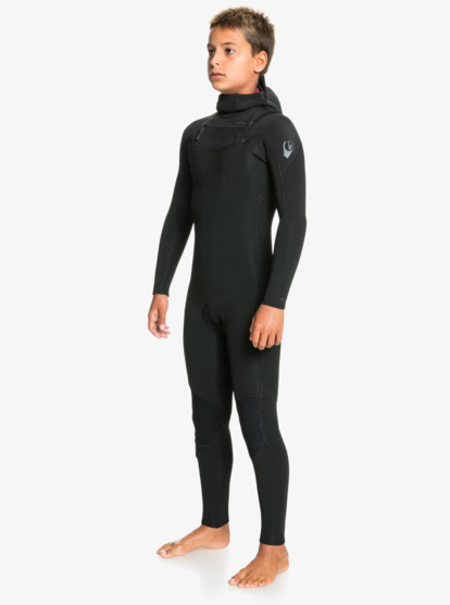 4/3mm Everyday Sessions - Hooded Chest Zip Wetsuit for Boys 8-16  EQBW203007