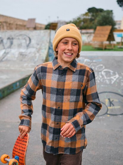 Motherfly Plaid - Long Sleeve Shirt for Boys 8-16  EQBWT03405