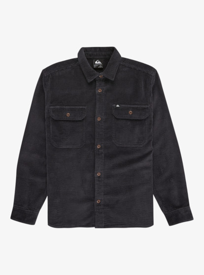 quiksilver, Venture Cord - Camisa de bombazina para rapazes 8-16, INDIA INK (ksh0) Venture Cord - Corduroy Shirt for Boys 8-16  EQBWT03407