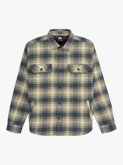 quiksilver, Venture Sherpa - Long Sleeve Overshirt for Boys 8-16, LODEN GREEN VENTURE (gng1) Venture Sherpa - Long Sleeve Overshirt for Boys 8-16  EQBWT03410