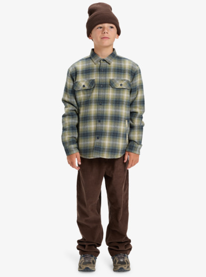 quiksilver, Venture Sherpa - Long Sleeve Overshirt for Boys 8-16, LODEN GREEN VENTURE (gng1) Venture Sherpa - Long Sleeve Overshirt for Boys 8-16  EQBWT03410