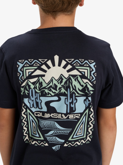 quiksilver, Ev Desert Waves - T-Shirt à manches courtes pour Garçon 8-16 ans, DARK NAVY (ktp0) Ev Desert Waves - Short Sleeve T-Shirt for Boys 8-16  EQBZT04898