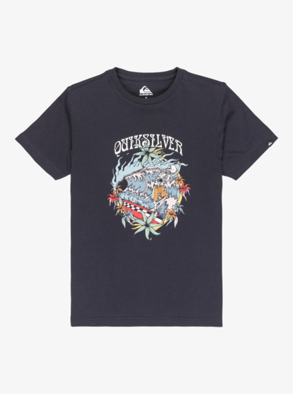 quiksilver, Ev In Waves - T-Shirt à manches courtes pour Garçon 8-16 ans, DARK NAVY (ktp0) Ev In Waves - Short Sleeve T-Shirt for Boys 8-16  EQBZT04899