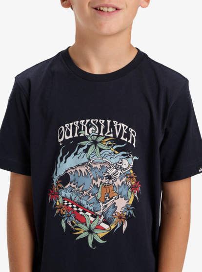 quiksilver, Ev In Waves - T-Shirt à manches courtes pour Garçon 8-16 ans, DARK NAVY (ktp0) Ev In Waves - Short Sleeve T-Shirt for Boys 8-16  EQBZT04899