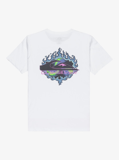 quiksilver, Ev In Flames - Short Sleeve T-Shirt for Boys 8-16, WHITE (wbb0) Ev In Flames - Short Sleeve T-Shirt for Boys 8-16  EQBZT04901