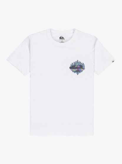 quiksilver, Ev In Flames - Short Sleeve T-Shirt for Boys 8-16, WHITE (wbb0) Ev In Flames - Short Sleeve T-Shirt for Boys 8-16  EQBZT04901