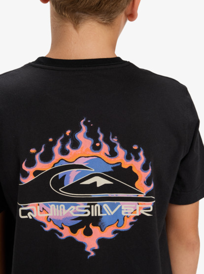 quiksilver, Ev In Flames - Short Sleeve T-Shirt for Boys 8-16, BLACK (kvj0) Ev In Flames - Short Sleeve T-Shirt for Boys 8-16  EQBZT04901