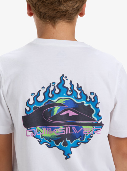 quiksilver, Ev In Flames - Short Sleeve T-Shirt for Boys 8-16, WHITE (wbb0) Ev In Flames - Short Sleeve T-Shirt for Boys 8-16  EQBZT04901