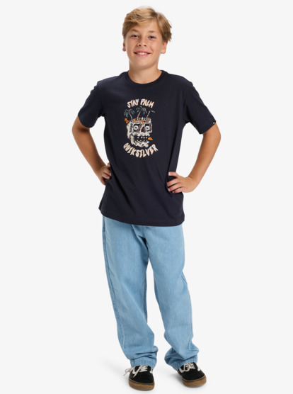 quiksilver, Ev Stay Palm - Short Sleeve T-Shirt for Boys 8-16, DARK NAVY (ktp0) Ev Stay Palm - Short Sleeve T-Shirt for Boys 8-16  EQBZT04903
