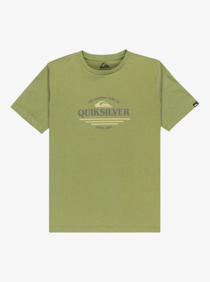 quiksilver, Ev Type Line - Short Sleeve T-Shirt for Boys 8-16, LODEN GREEN (gng0) Ev Type Line - Short Sleeve T-Shirt for Boys 8-16  EQBZT04905