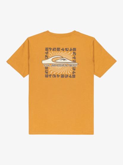 quiksilver, Evo Border Lines - T-Shirt à manches courtes pour Garçon 8-16 ans, ALMOND (cmd0) Evo Border Lines - Short Sleeve T-Shirt for Boys 8-16  EQBZT04908
