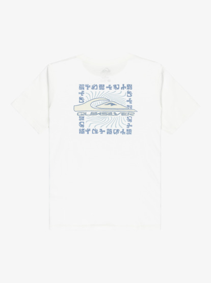 quiksilver, Evo Border Lines - Short Sleeve T-Shirt for Boys 8-16, SNOW WHITE (wbk0) Evo Border Lines - Short Sleeve T-Shirt for Boys 8-16  EQBZT04908