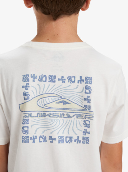 quiksilver, Evo Border Lines - Short Sleeve T-Shirt for Boys 8-16, SNOW WHITE (wbk0) Evo Border Lines - Short Sleeve T-Shirt for Boys 8-16  EQBZT04908