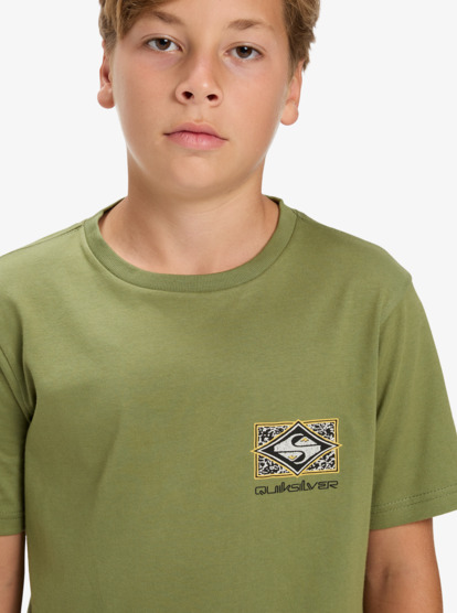 quiksilver, Evo Crisis - Short Sleeve T-Shirt for Boys 8-16, LODEN GREEN (gng0) Evo Crisis - Short Sleeve T-Shirt for Boys 8-16  EQBZT04909