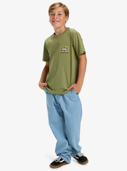 quiksilver, Evo Crisis - Short Sleeve T-Shirt for Boys 8-16, LODEN GREEN (gng0) Evo Crisis - Short Sleeve T-Shirt for Boys 8-16  EQBZT04909