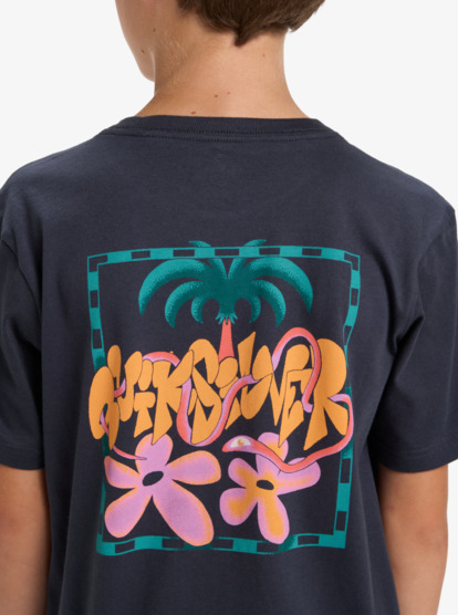 quiksilver, Evo Bloomsday - T-Shirt à manches courtes pour Garçon 8-16 ans, INDIA INK (ksh0) Evo Bloomsday - Short Sleeve T-Shirt for Boys 8-16  EQBZT04911