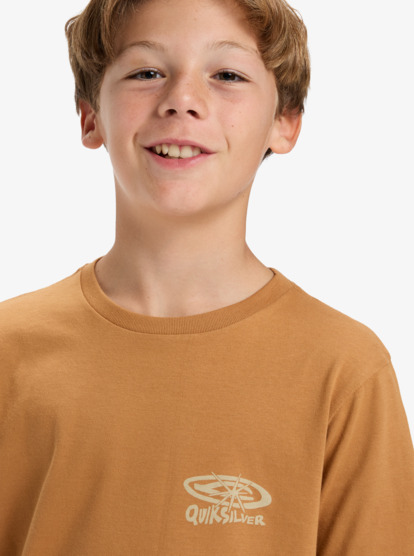 quiksilver, Hw Snaky Ways - Short Sleeve T-Shirt for Boys 8-16, ALMOND (cmd0) Hw Snaky Ways - Short Sleeve T-Shirt for Boys 8-16  EQBZT04912