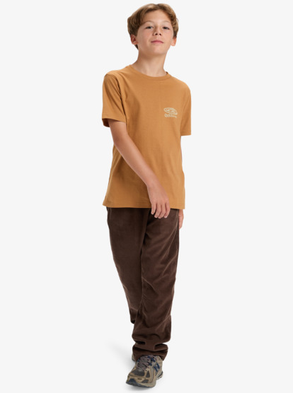 quiksilver, Hw Snaky Ways - Short Sleeve T-Shirt for Boys 8-16, ALMOND (cmd0) Hw Snaky Ways - Short Sleeve T-Shirt for Boys 8-16  EQBZT04912