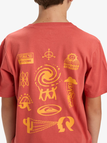 quiksilver, Hw Welcome All - Short Sleeve T-Shirt for Boys 8-16, MINERAL RED (mmz0) Hw Welcome All - Short Sleeve T-Shirt for Boys 8-16  EQBZT04913