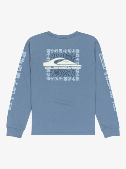 quiksilver, Evo Border Lines - Long Sleeve T-Shirt for Boys 8-16, CHINA BLUE (bnd0) Evo Border Lines - Long Sleeve T-Shirt for Boys 8-16  EQBZT04914