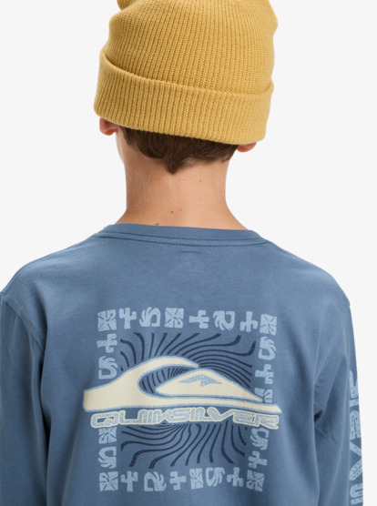 quiksilver, Evo Border Lines - Long Sleeve T-Shirt for Boys 8-16, CHINA BLUE (bnd0) Evo Border Lines - Long Sleeve T-Shirt for Boys 8-16  EQBZT04914