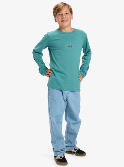 quiksilver, Ev Swell Ovation - Long Sleeve T-Shirt for Boys 8-16, DEEP SEA (gmw0) Ev Swell Ovation - Long Sleeve T-Shirt for Boys 8-16  EQBZT04918