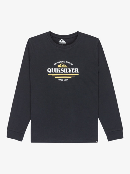 quiksilver, Ev Type Line - Long Sleeve T-Shirt for Boys 8-16, BLACK (kvj0) Ev Type Line - Long Sleeve T-Shirt for Boys 8-16  EQBZT04919