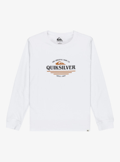 quiksilver, Ev Type Line - Long Sleeve T-Shirt for Boys 8-16, WHITE (wbb0) Ev Type Line - Long Sleeve T-Shirt for Boys 8-16  EQBZT04919