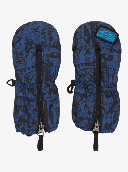 quiksilver, Indie Kids - Technical Snow Mittens for Boys, ROCK AND ROLL TRUE BLACK (kvj5) Indie Kids - Technical Snow Mittens for Boys  EQKHN03011