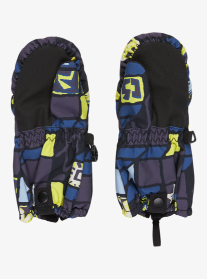 quiksilver, Indie Kids - Technical Snow Mittens for Boys, 3D CHECKER YELLOW PLUM (yeg1) Indie Kids - Technical Snow Mittens for Boys  EQKHN03011